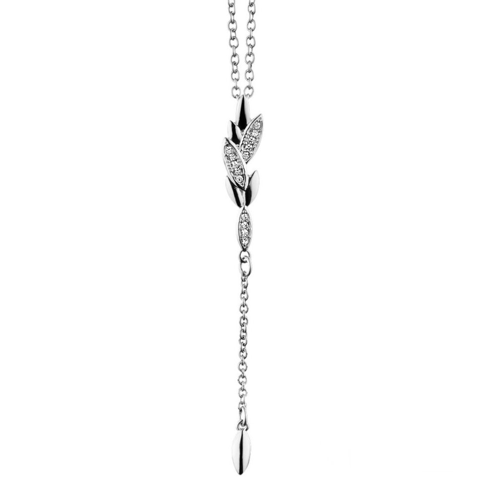 Dyrberg/Kern Petals Swarovski crystal flower lariat necklace